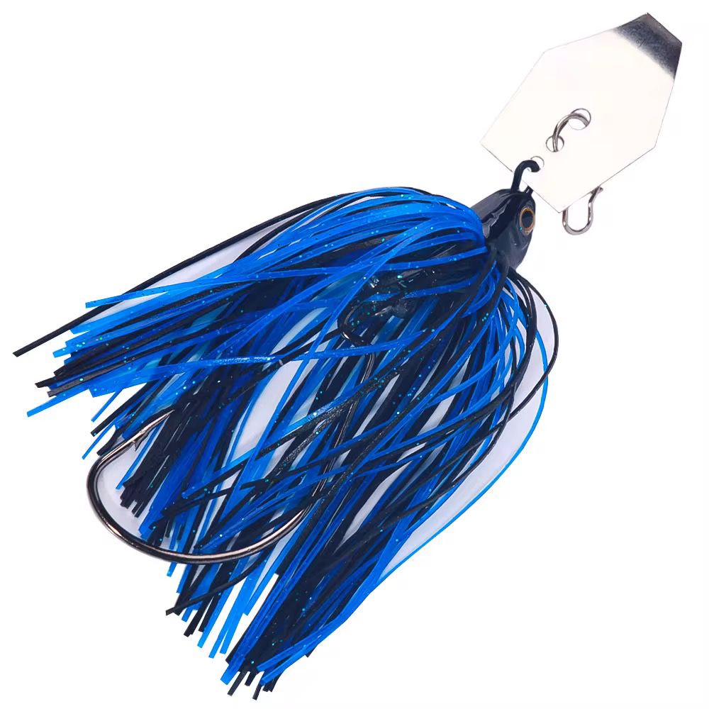 Chatterbait 12 g Bladed Jig Spinnerbait Angelköder mit Offsethaken & Gummi skirt