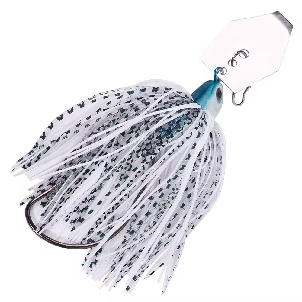 Chatterbait 12 g Bladed Jig Spinnerbait Angelköder mit Offsethaken & Gummi skirt