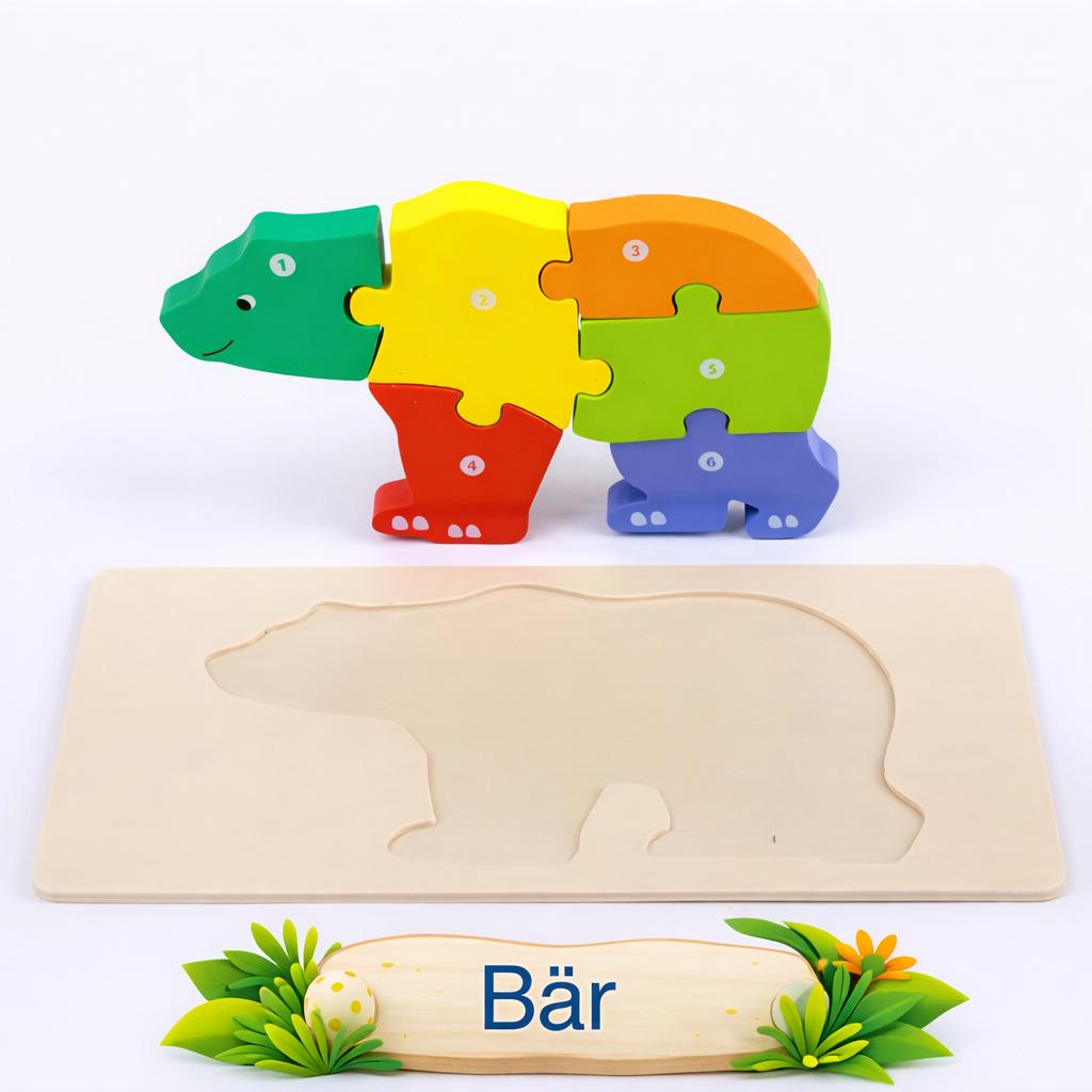 Steckpuzzle Holzspielzeug Puzzle für Kinder ab 1 2 3 Jahren Montessori Spielzeug