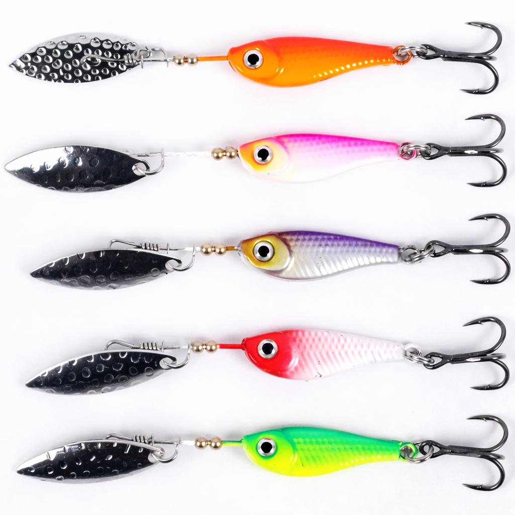 Jig Spinner Angelköder 8-23g Köder mit Rotierendem Spinnerblatt zum Raubfisch Angeln