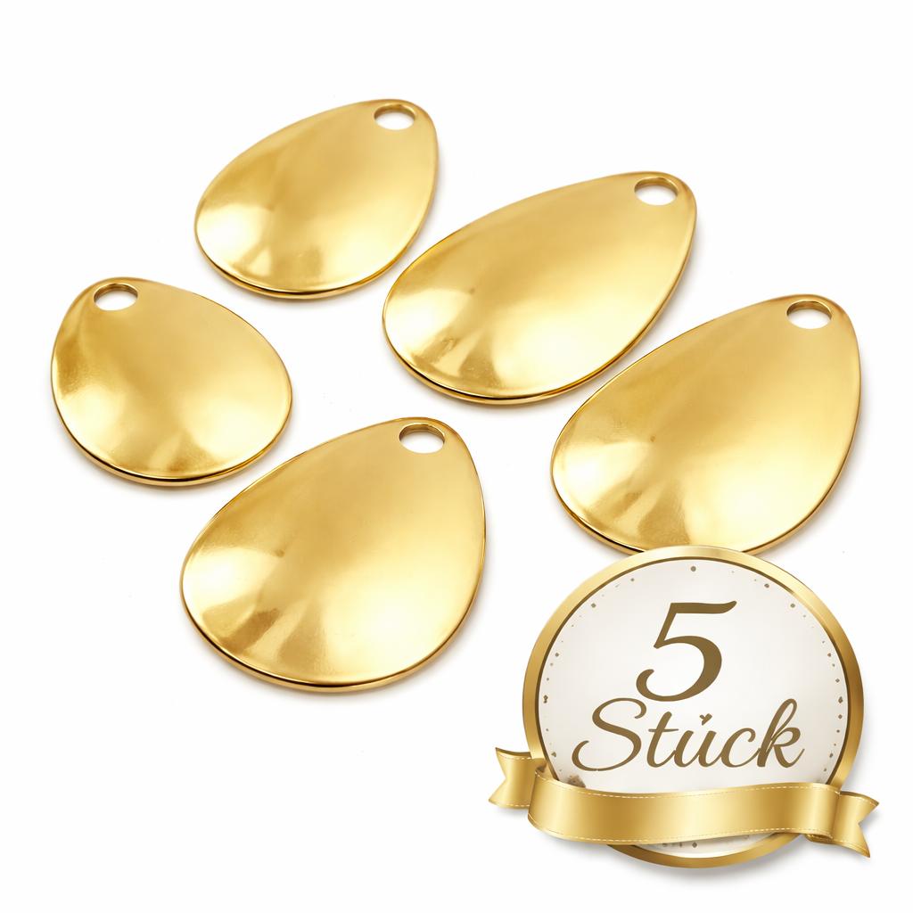 Spinner Blätter Ersatzblätter Spinnerbau Gold / Silber Blätter Blades Lockblatt
