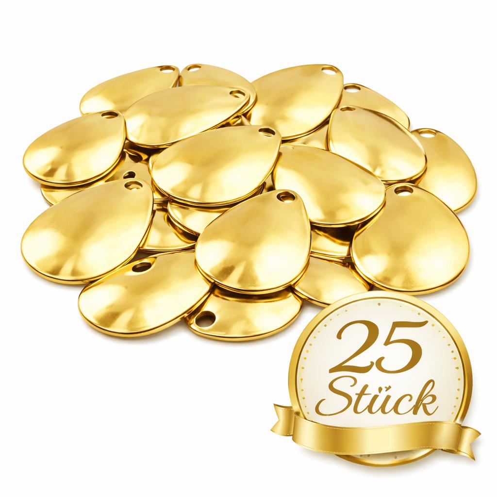 Spinner Blätter Ersatzblätter Spinnerbau Gold / Silber Blätter Blades Lockblatt