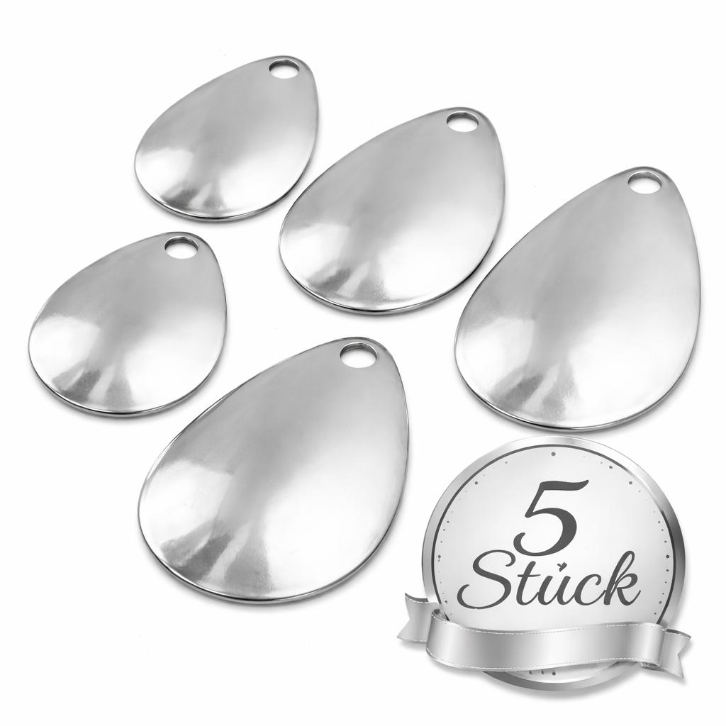 Spinner Blätter Ersatzblätter Spinnerbau Gold / Silber Blätter Blades Lockblatt