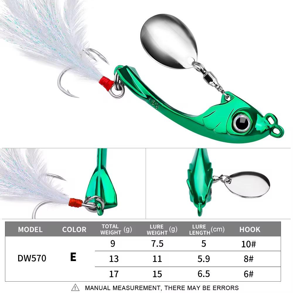 Jig Spinner Blinker Spin Tail Angelköder für Barsch Hecht & co