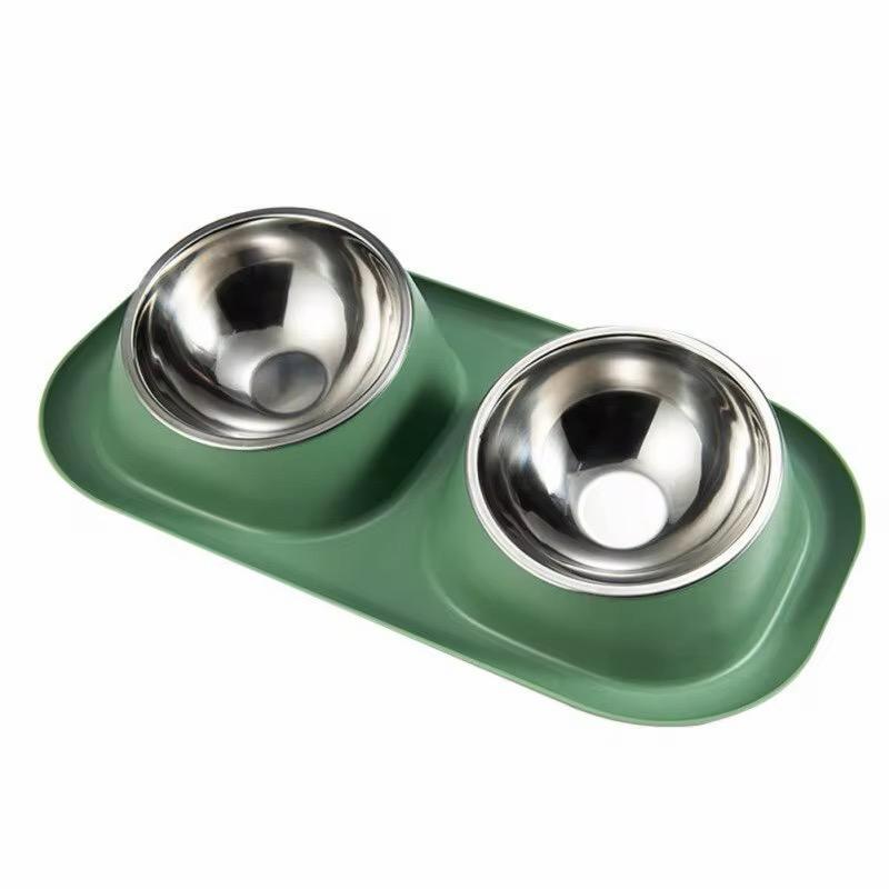 Edelstahl Napf - Doppel Futternapf Wassernapf Fressnapf für Hunde & Katzen