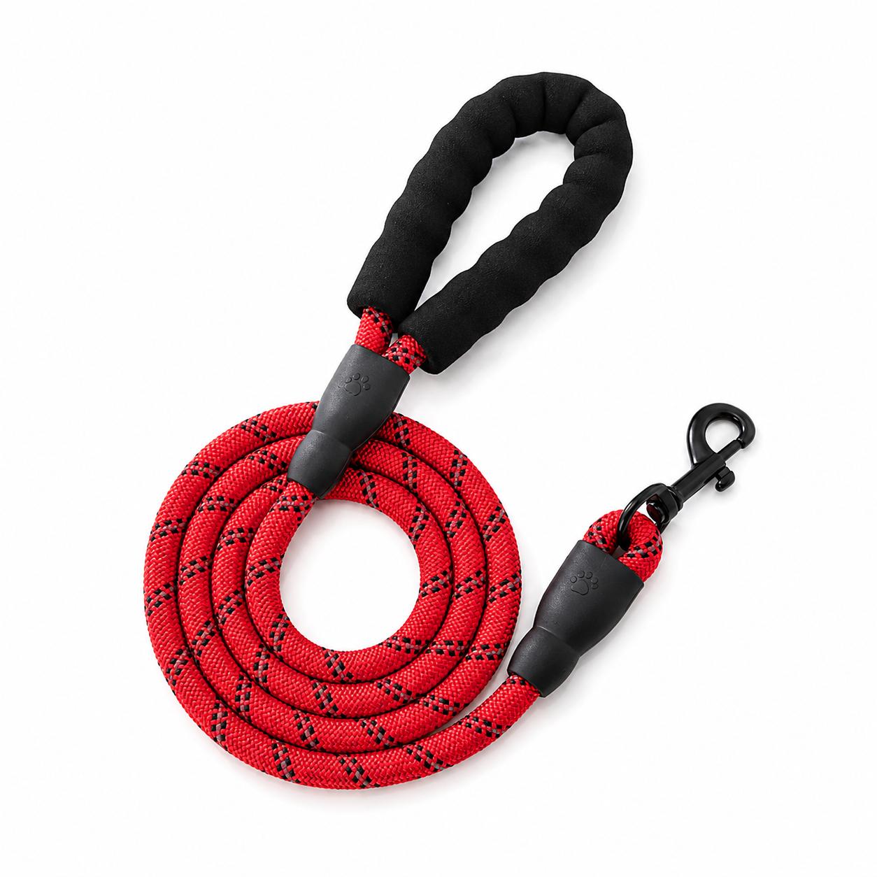 Hundeleine 2m Reflektierende Seilleine Softgriff & Karabiner Robuste Hunde Leine