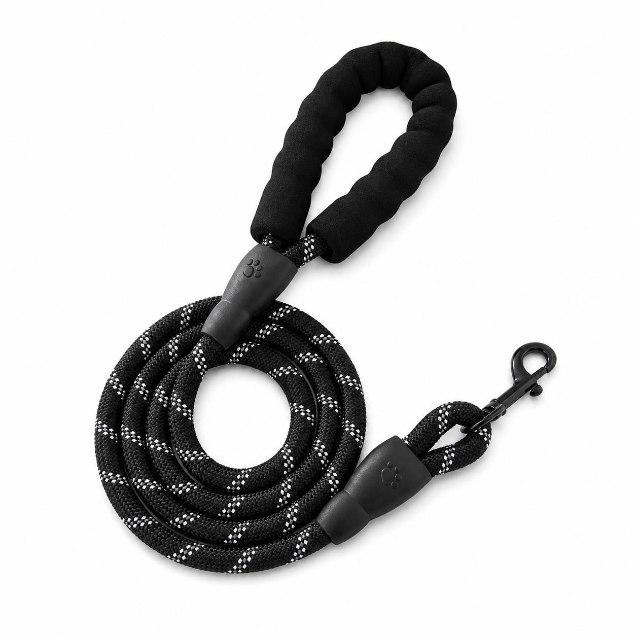 Hundeleine 2m Reflektierende Seilleine Softgriff & Karabiner Robuste Hunde Leine