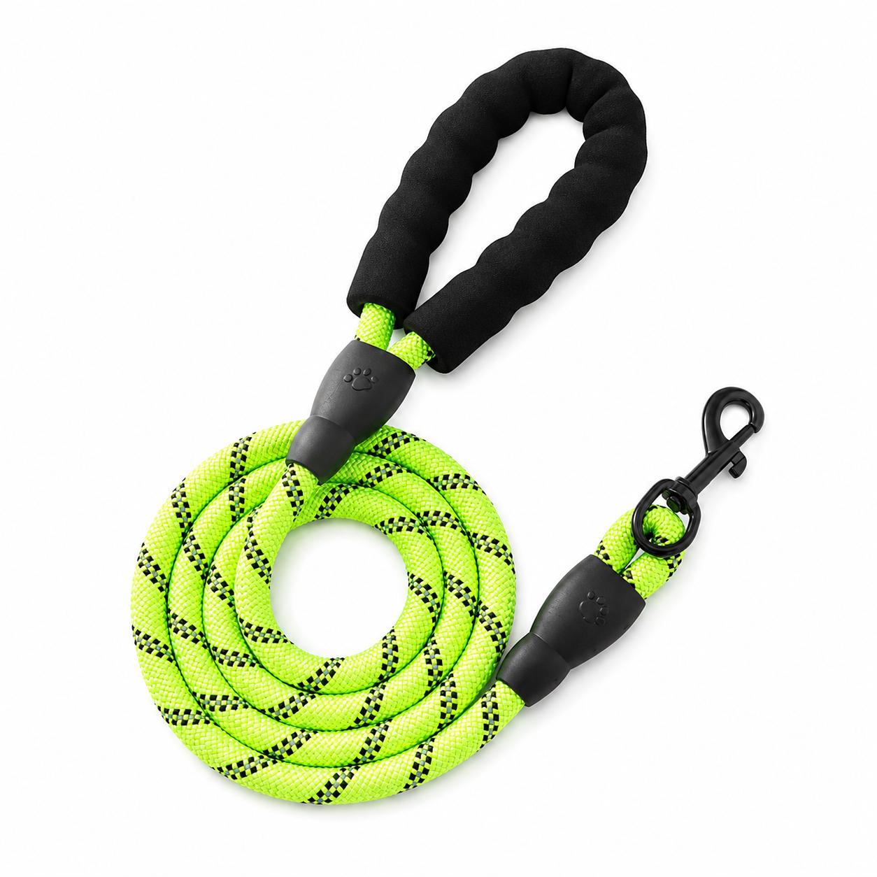 Hundeleine 2m Reflektierende Seilleine Softgriff & Karabiner Robuste Hunde Leine