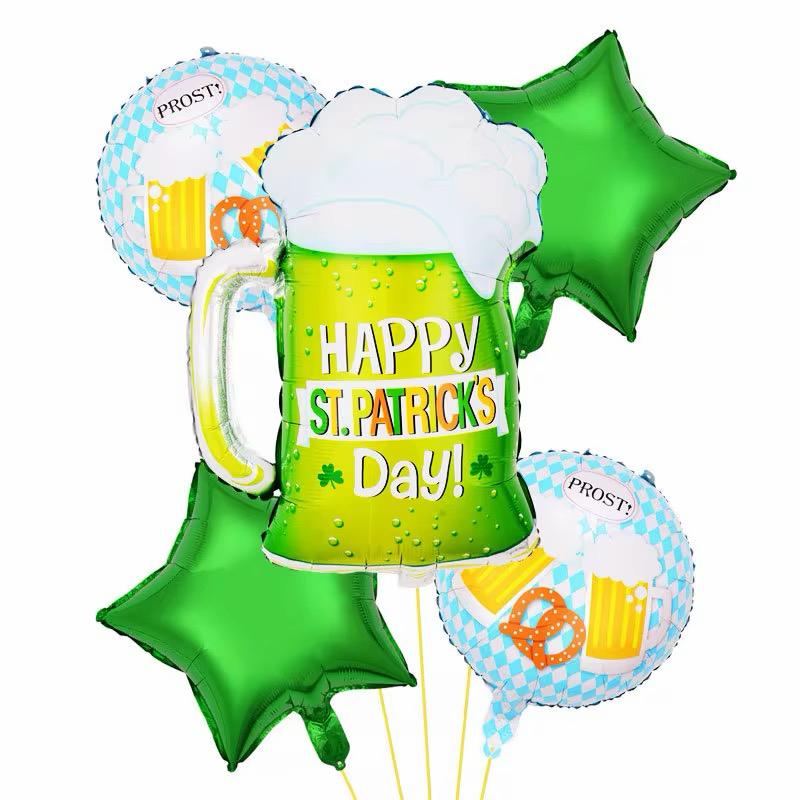 Geburtstags Luftballon Set Champagnerflasche Happy Birthday Party Deko Ballons