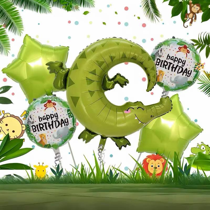 Dschungel Ballon Set Tierballons Kindergeburtstag Safari Party Deko Luftballons