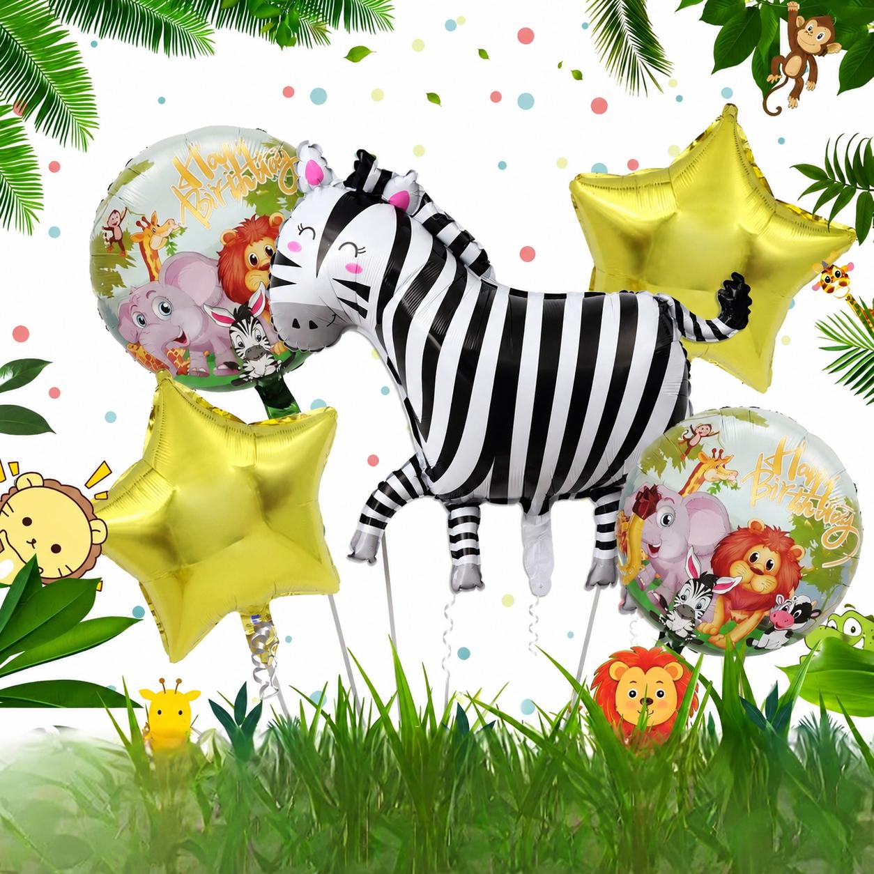 Dschungel Ballon Set Tierballons Kindergeburtstag Safari Party Deko Luftballons