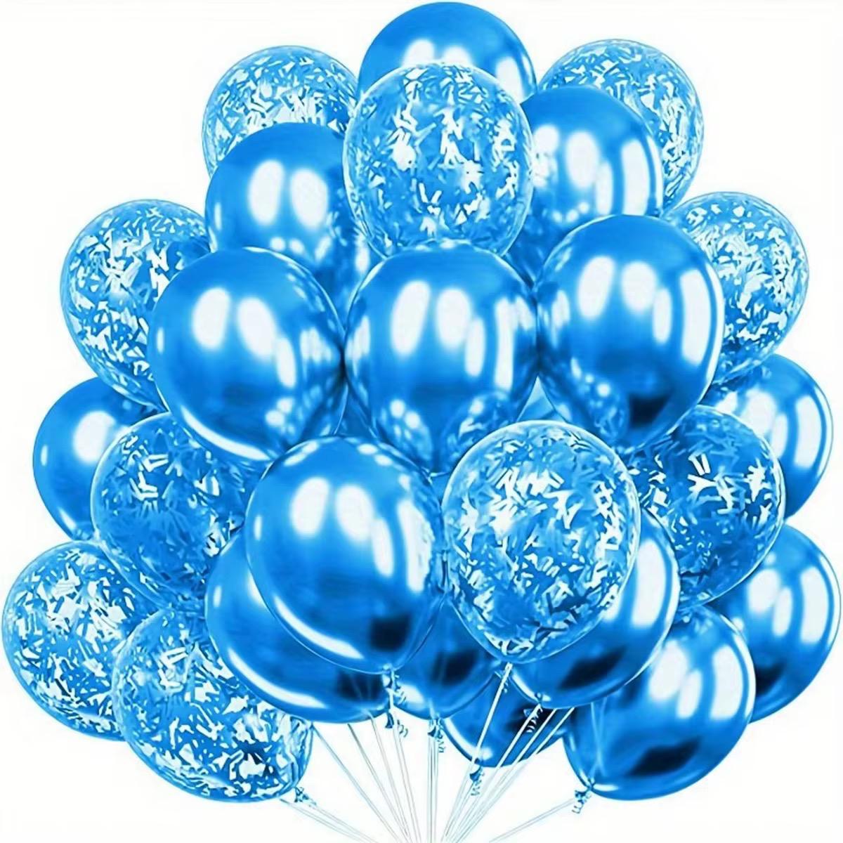 Metallic Luftballons Konfetti Set 30 Stück Helium Party Deko Geburtstag Hochzeit