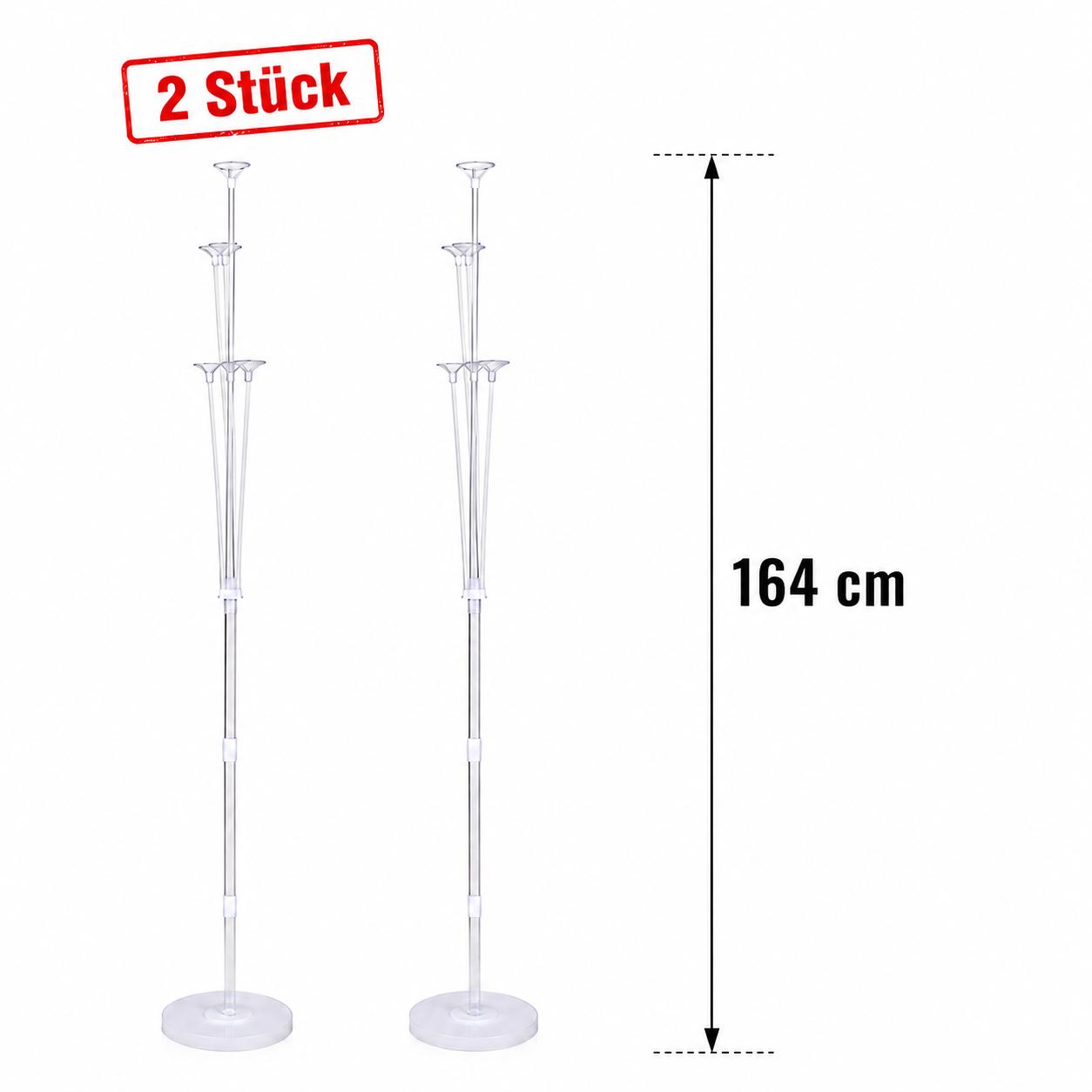 2x Ballonständer Set Luftballon Halter Ständer für Tisch & Boden Party Deko