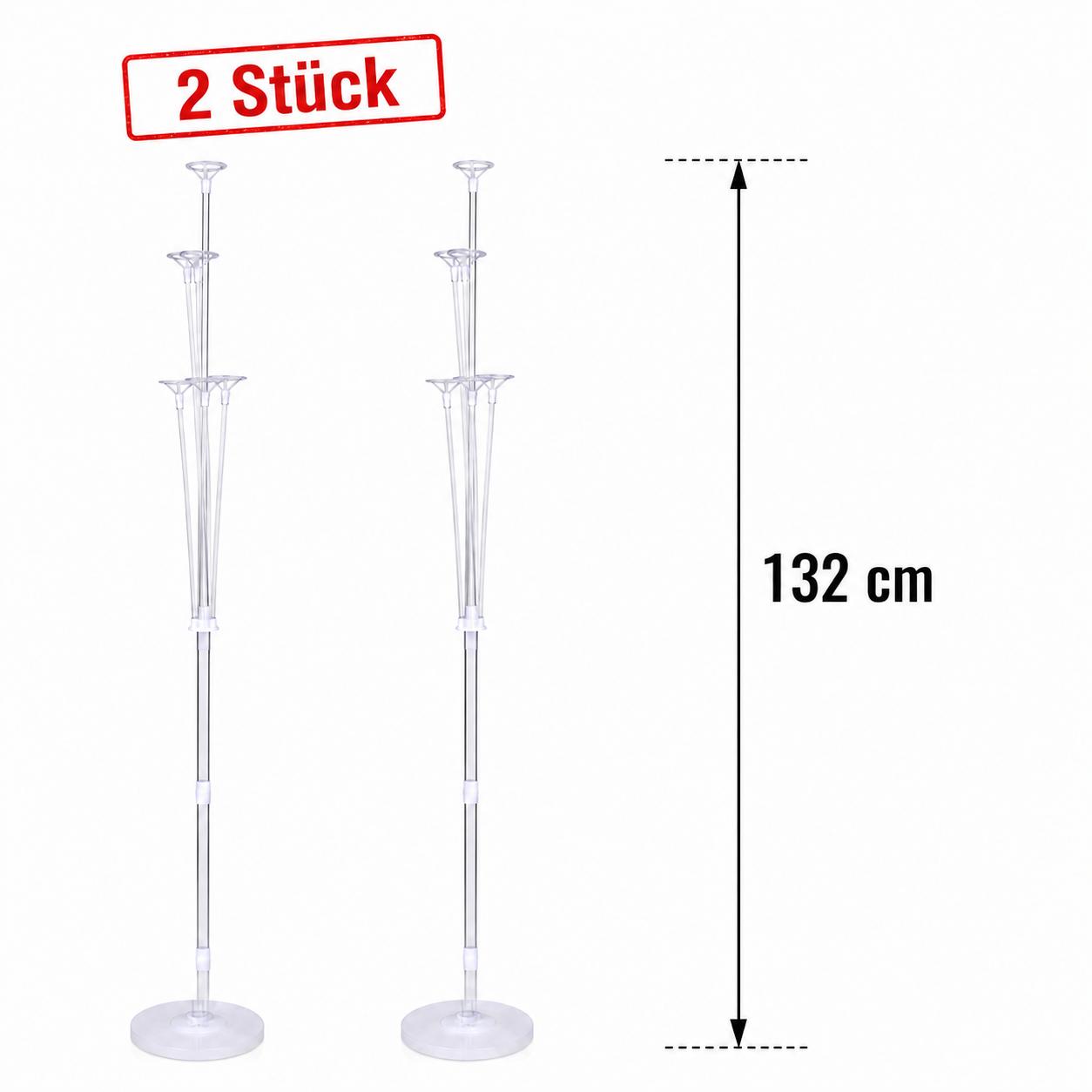 2x Ballonständer Set Luftballon Halter Ständer für Tisch & Boden Party Deko