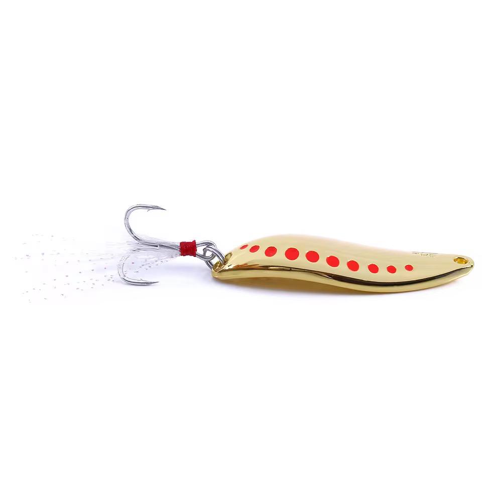 Blinker Spoon Angel Köder Spinnköder mit Feder Drilling für Barsch, Hecht & co