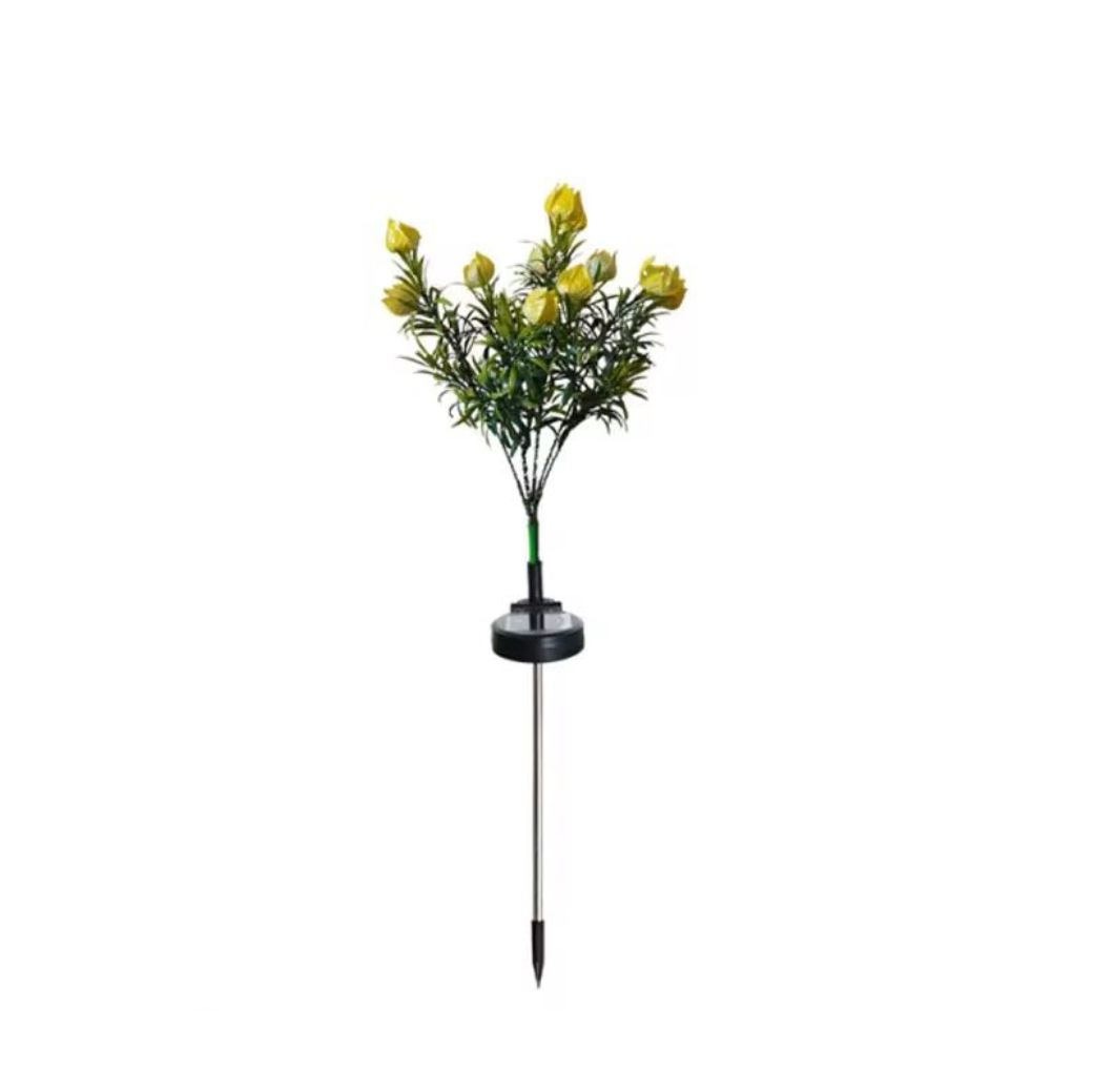 LED Solar Blumen Gartenleuchten Set Gartenlampe für Außen outdoor Solarleuchte