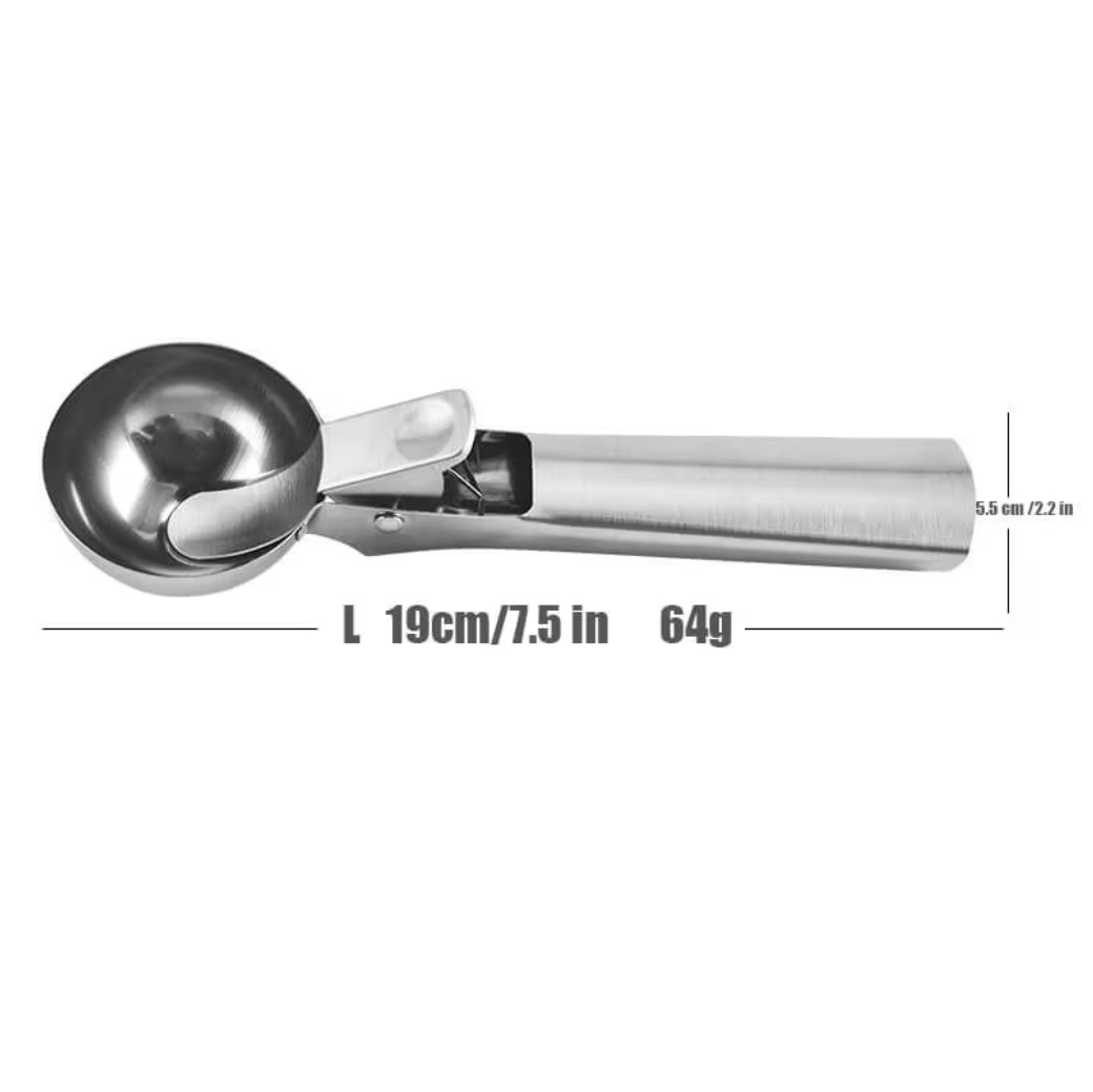 Edelstahl Eisportionierer 3er Set S/M/L Kugelformer Eis Löffel Küchenutensilien