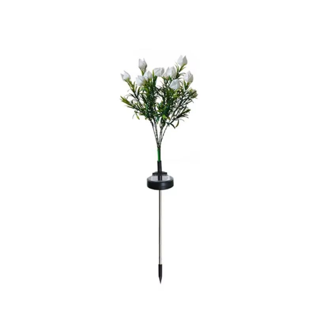 LED Solar Blumen Gartenleuchten Set Gartenlampe für Außen outdoor Solarleuchte